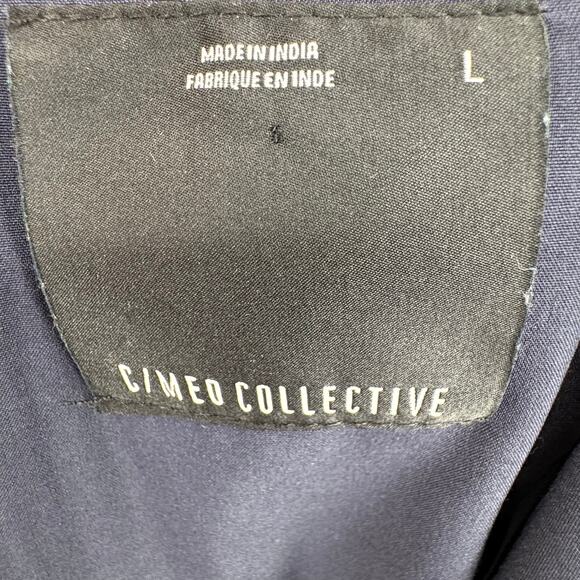 C/MEO Collective mini satin dress large bishop sleeves square neck blue floral - Picture 8 of 12